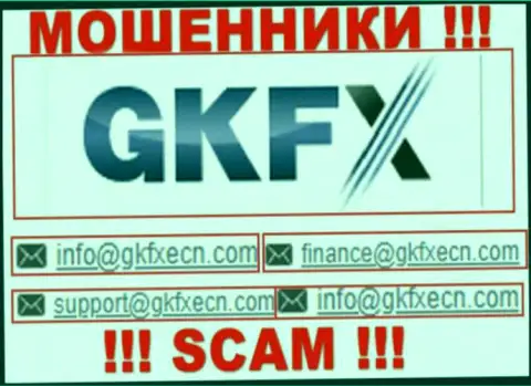 В контактной инфе, на интернет-сервисе разводил GKFXECN, представлена эта электронная почта