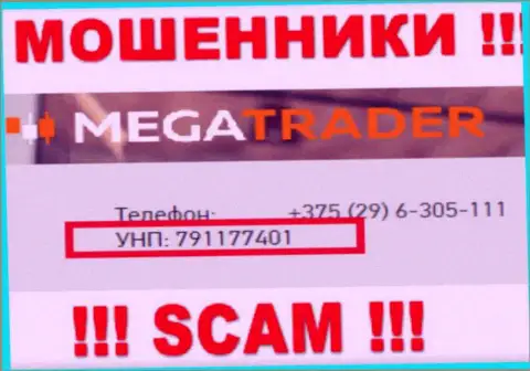 791177401 это рег. номер MegaTrader By, который показан на официальном web-сервисе компании