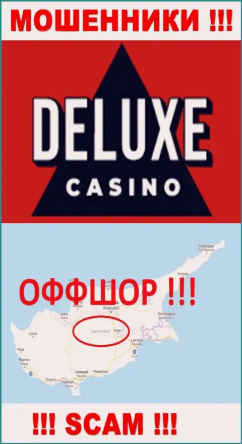 Deluxe Casino - это незаконно действующая компания, пустившая корни в оффшоре на территории Кипр