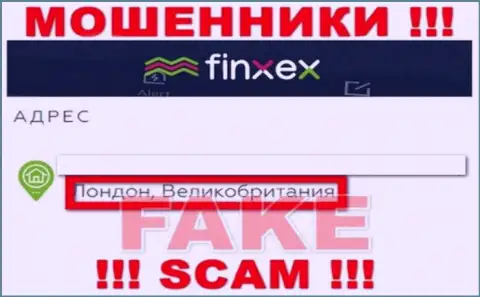 Finxex намерены не распространяться о своем настоящем адресе регистрации