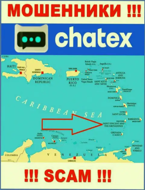 Не верьте интернет мошенникам Chatex, так как они пустили корни в оффшоре: St. Vincent & the Grenadines