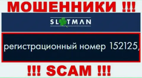 Рег. номер Slot Man - информация с официального информационного сервиса: 152125