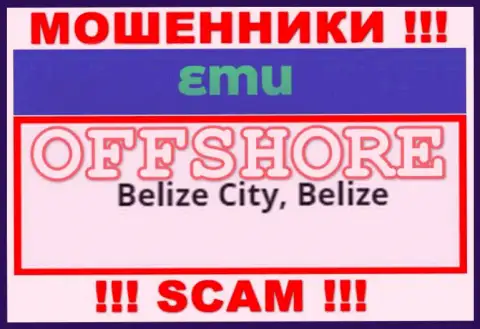 Лучше избегать сотрудничества с мошенниками ЕМ-Ю Ком, Belize - их оффшорное место регистрации