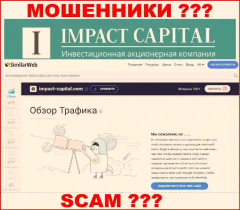 Никакой информации о web-сервисе ИмпактКапитал Ком на симиларвеб нет