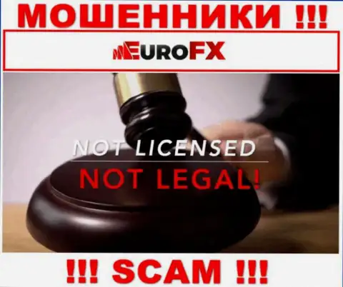 Данных о лицензии EuroFX Trade на их официальном сайте нет - это РАЗВОД !!!