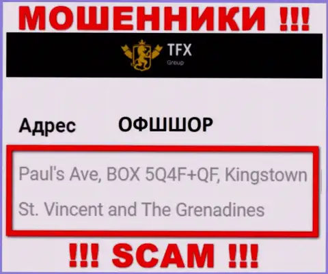 Не имейте дело с конторой ТФХ Групп - данные интернет мошенники скрылись в оффшорной зоне по адресу Paul's Ave, BOX 5Q4F+QF, Kingstown, St. Vincent and The Grenadines