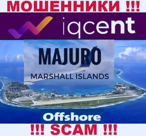 Оффшорная регистрация АйКьюЦент Ком на территории Маджуро, Маршалловы Острова, помогает лохотронить доверчивых людей