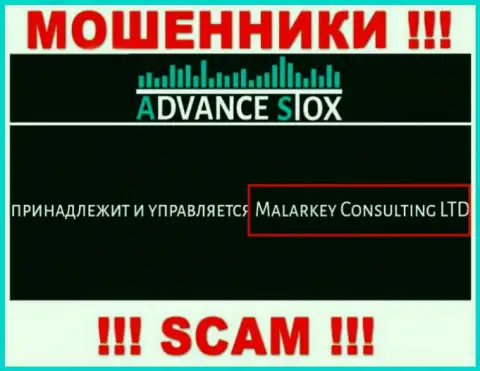 AdvanceStox принадлежит конторе - Malarkey Consulting LTD