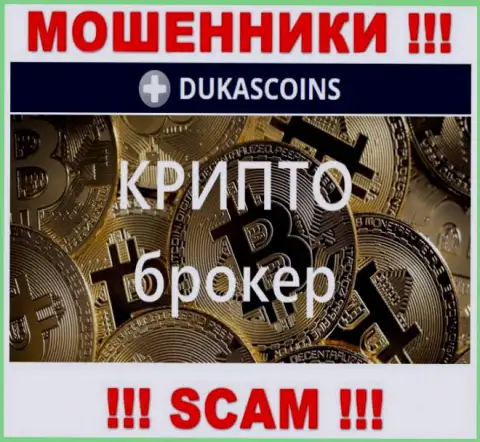 Направление деятельности internet-воров DukasCoin - это Crypto trading, однако имейте ввиду это развод !!!