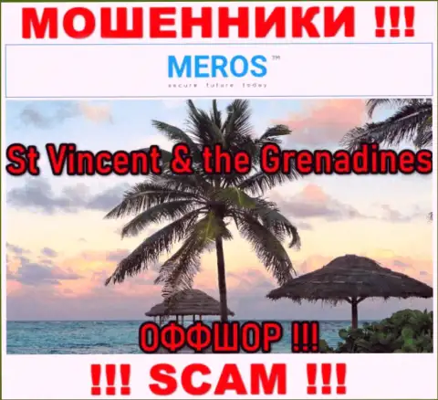 St Vincent & the Grenadines - это официальное место регистрации конторы Meros TM