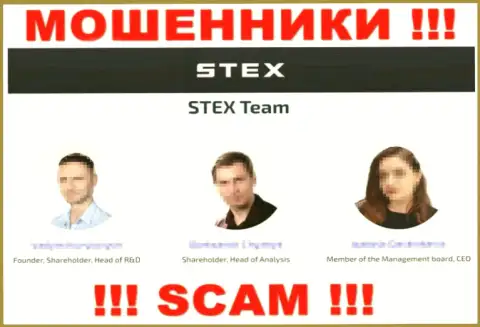 Кто точно управляет Stex Com неизвестно, на веб-портале мошенников размещены липовые данные