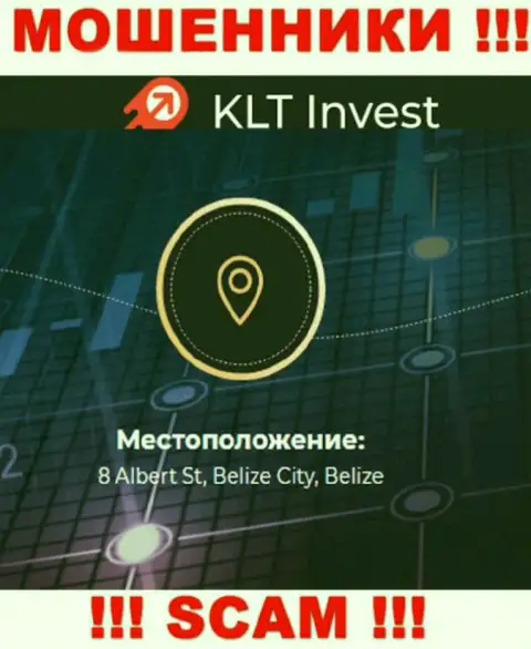 Нереально забрать финансовые активы у организации KLT Invest - они пустили корни в оффшоре по адресу: 8 Альберт Ст, Белиз Сити, Белиз