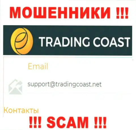 Не стоит писать интернет мошенникам Trading-Coast Com на их электронный адрес, можете лишиться кровных