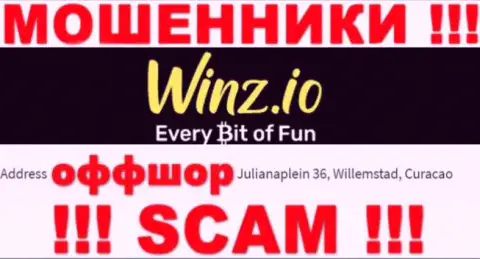 Неправомерно действующая компания Winz пустила корни в офшорной зоне по адресу: Julianaplein 36, Willemstad, Curaçao, будьте бдительны