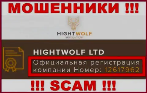 Наличие регистрационного номера у HightWolf Com (12617962) не значит что контора солидная