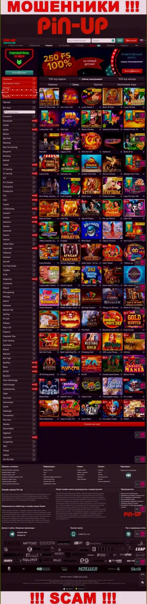 Pin-Up Casino - это официальный сайт интернет-мошенников ПинАп Казино