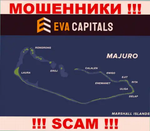 С организацией Eva Capitals не стоит иметь дела, место регистрации на территории Majuro, Marshall Islands