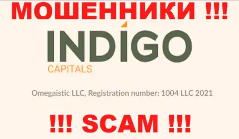 Рег. номер еще одной жульнической организации IndigoCapitals - 1004 LLC 2021