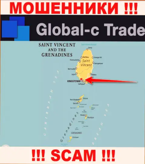 Будьте весьма внимательны мошенники GlobalC Trade зарегистрированы в офшоре на территории - Kingstown, St. Vincent and the Grenadines