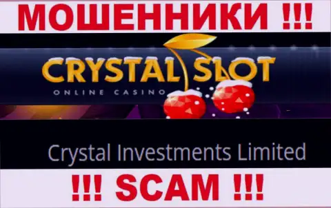 Контора, которая управляет мошенниками Crystal Investments Limited - это Кристал Инвестментс Лимитед