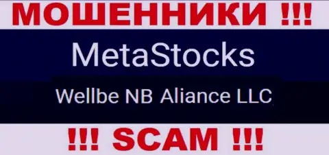Юридическое лицо интернет кидал MetaStocks - это Веллбе НБ Альянс ЛЛК