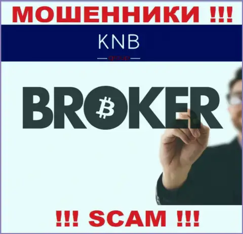 Брокер - конкретно в этом направлении предоставляют услуги кидалы KNB Group Limited