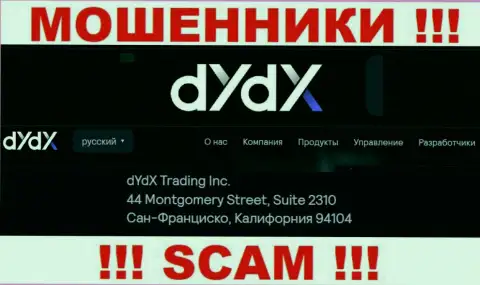 Избегайте сотрудничества с организацией dYdX !!! Показанный ими юридический адрес - это ложь