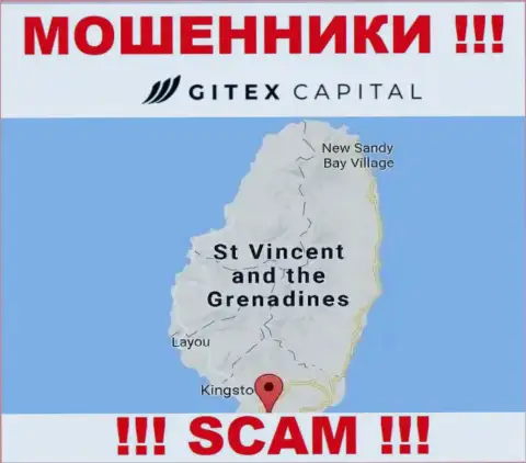 На своем сайте Gitex Capital указали, что они имеют регистрацию на территории - St. Vincent and the Grenadines