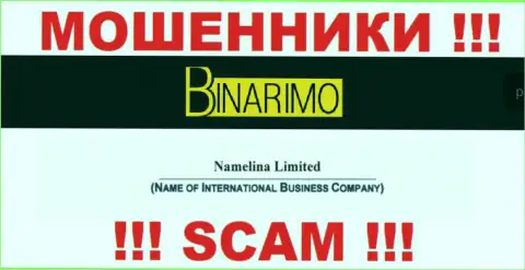 Юр. лицом Binarimo Com считается - Namelina Limited