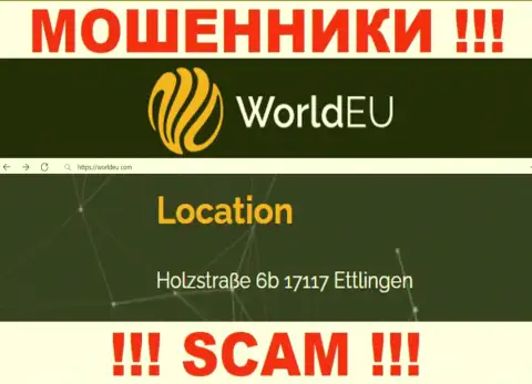 Избегайте взаимодействия с организацией World EU !!! Указанный ими адрес - это фейк