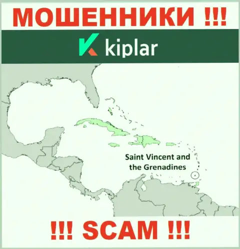 ВОРЫ Kiplar имеют регистрацию очень далеко, а именно на территории - Сент-Винсент и Гренадины
