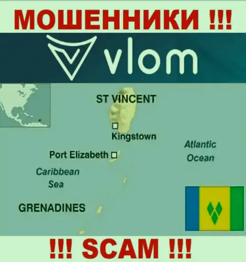 Влом Ком зарегистрированы на территории - Saint Vincent and the Grenadines, остерегайтесь работы с ними