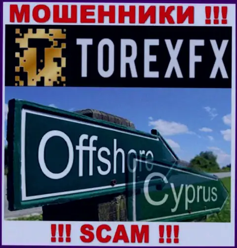 Юридическое место регистрации Торекс ФИкс на территории - Cyprus
